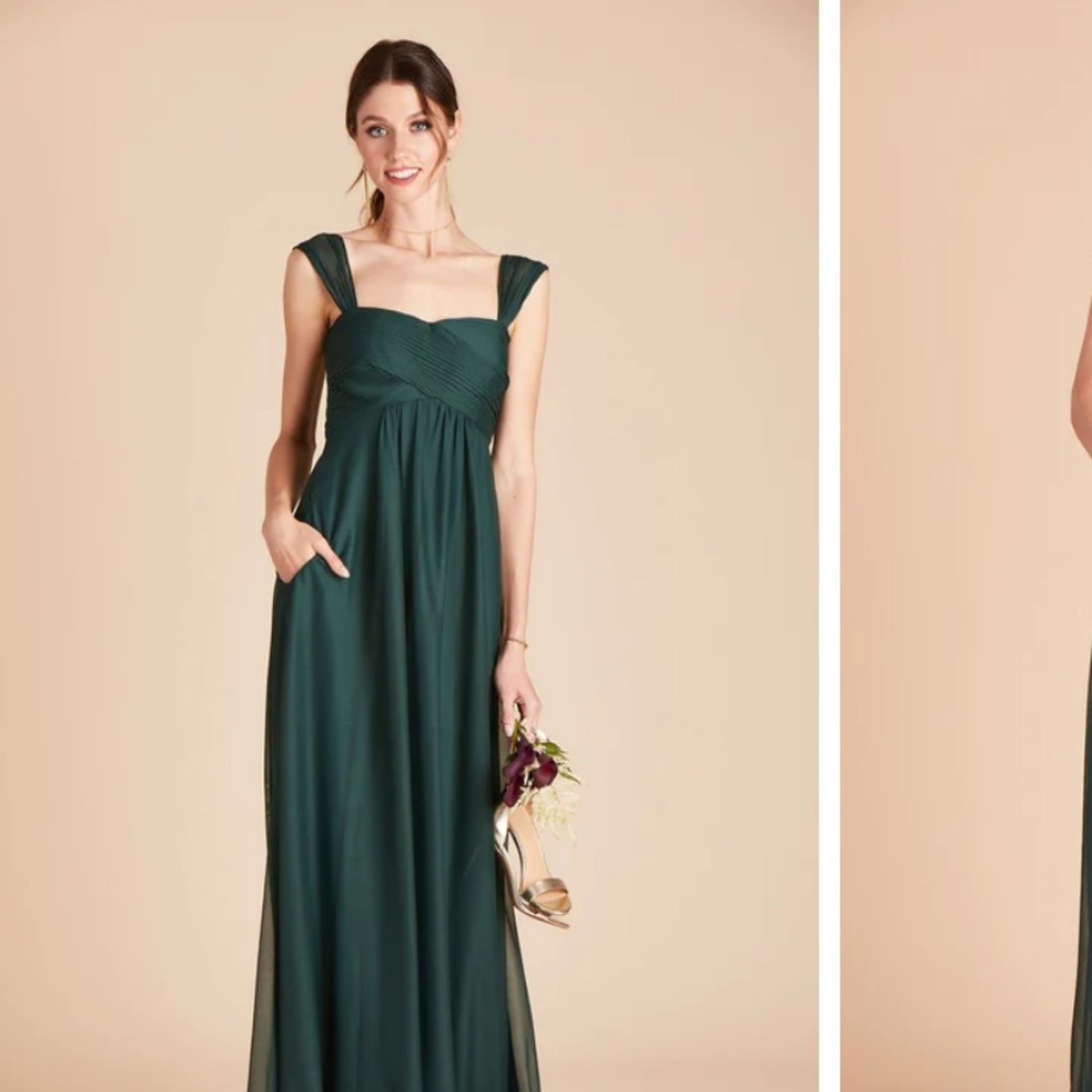 Birdy Grey Womens Maria Convertible Dress Wedding Bridesmaid Emerald XS